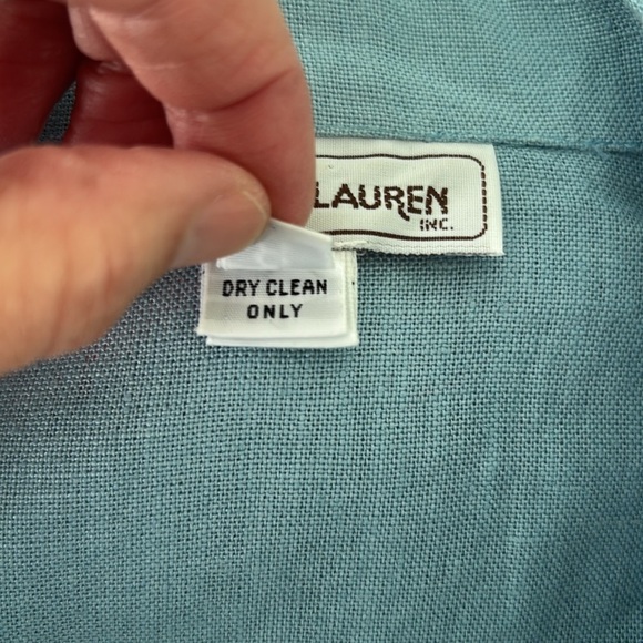 Elliott Lauren linen Blazer Jacket Size 8 seafoam blue unlined casual USA coat - Picture 7 of 11